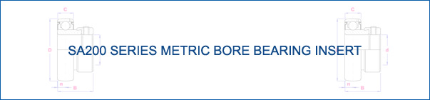 SA200 Series Metric Bore Bearing Insert