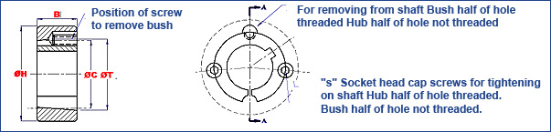 Taperlock Bush Shaft Sizes