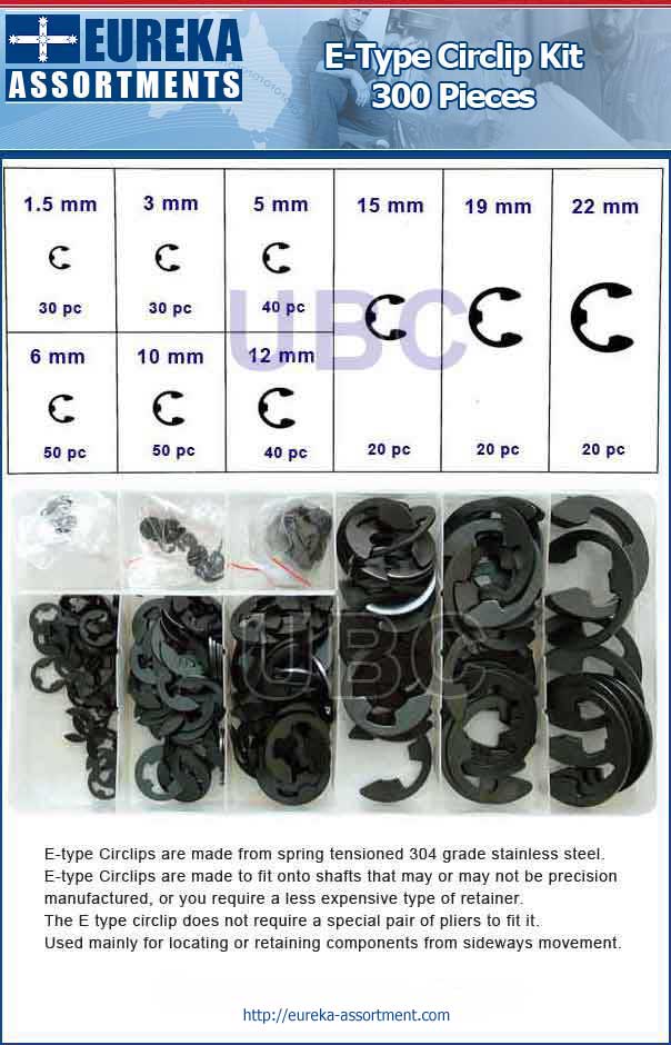 Circlip E Type Kit Metric
