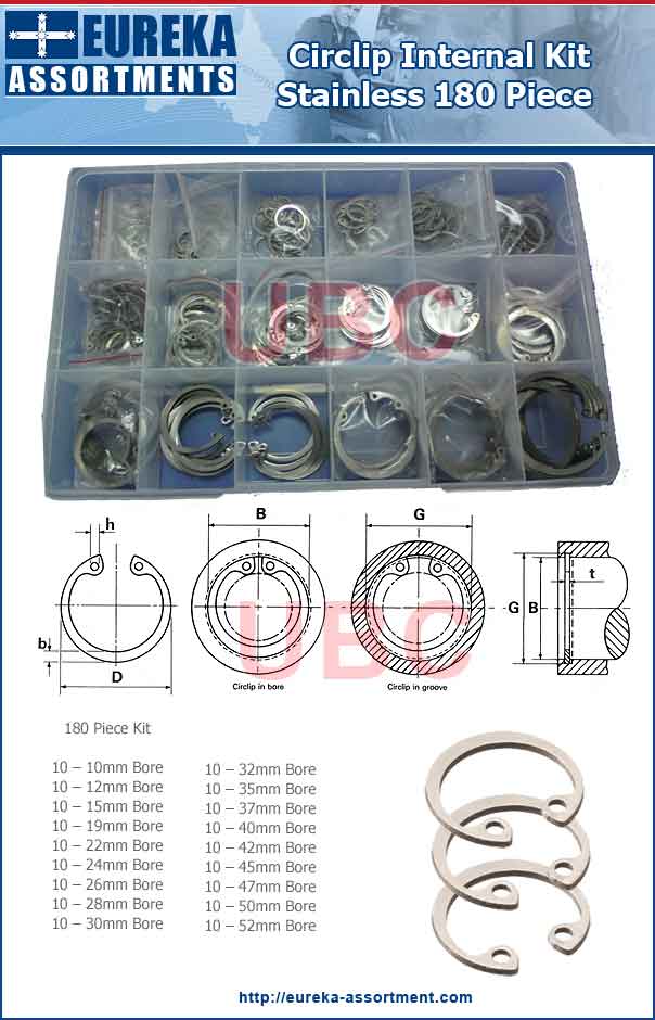 Circlip Internal Kit Stainless